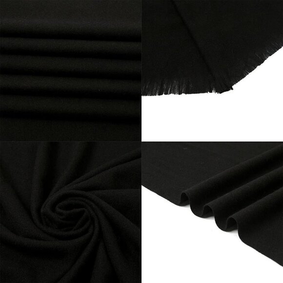 Swat Pany Scarf For Women Winter Pashmina Shawls For Women Wedding Shawls -Black - Picture 7 of 7